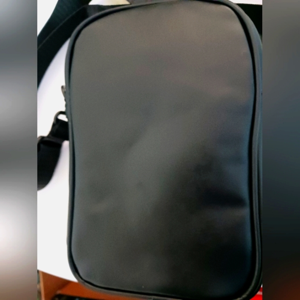 Ghost Black  Goth Crossbody Bag Vegan Leather Shoulder Bag+ Patch - Picture 8 of 16